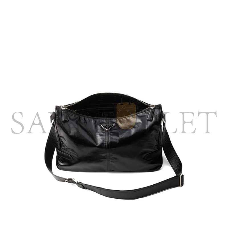 Pra*a LEATHER SHOULDER BAG 2VH187 (35*22*12cm)